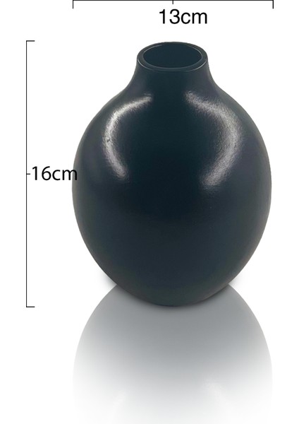 Solara Seramik Vazo - Dekoratif Ev Aksesuarı - Siyah - 16 cm * 13 cm modelleri