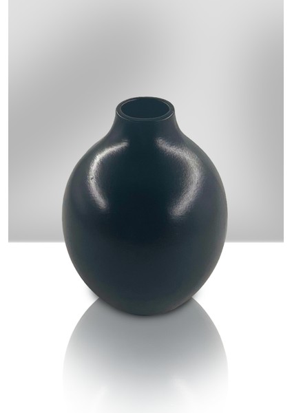 Solara Seramik Vazo - Dekoratif Ev Aksesuarı - Siyah - 16 cm * 13 cm indirimleri