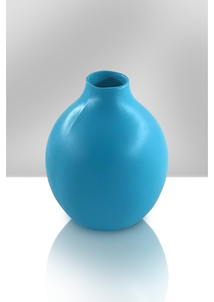 Solara Seramik Vazo - Dekoratif Ev Aksesuarı - Mavi - 16 cm * 13 cm modelleri