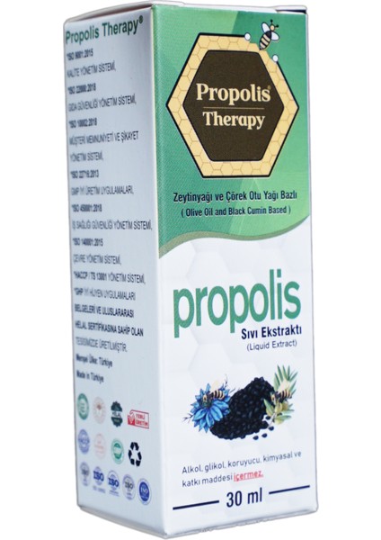 Zeytinyağı ve Çörek Otu Yağı Bazlı Propolis Ekstraktı 30ml