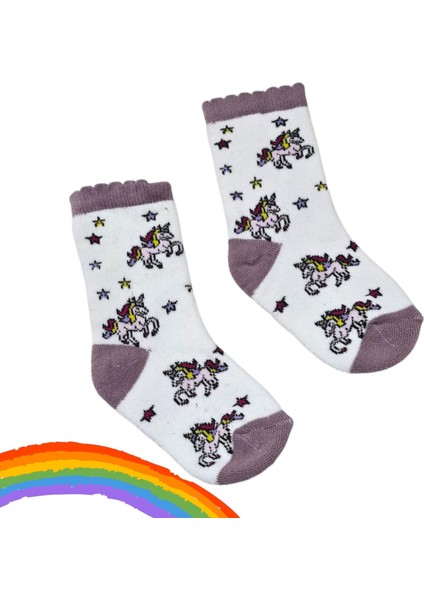 Unicorn Kız Çocuk Havlu Çorap