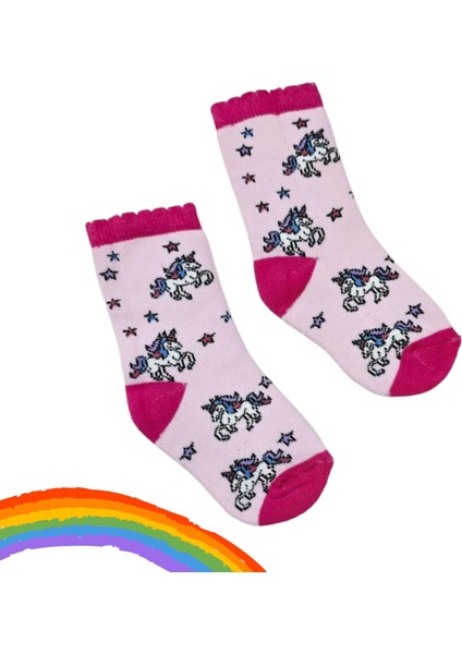Unicorn Kız Çocuk Havlu Çorap