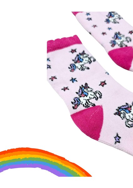 Unicorn Kız Çocuk Havlu Çorap