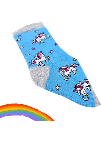 Unicorn Kız Çocuk Havlu Çorap
