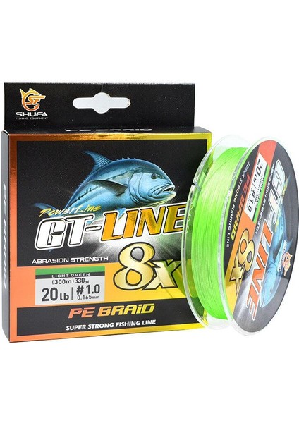 8x Gt Line 300 mt Light Green Ip Misina