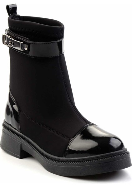 Siyah Streç Kadın Bot & Bootie K02643085017 modelleri