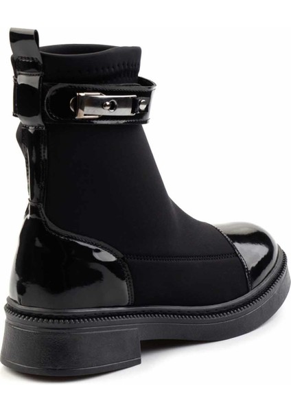 Siyah Streç Kadın Bot & Bootie K02643085017 fırsatları