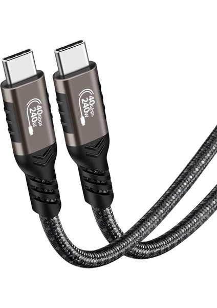 QG01 Type-C To Type-C Usb4 Pd Data Şarj Kablosu 240W 40GBPS 8K@60Hz 0.2 Metre