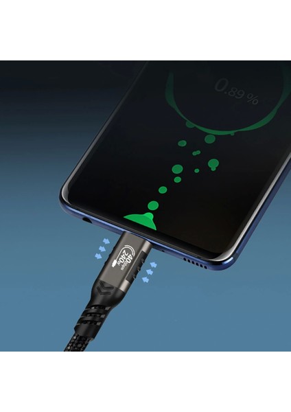 QG01 Type-C To Type-C Usb4 Pd Data Şarj Kablosu 240W 40GBPS 8K@60Hz 0.2 Metre