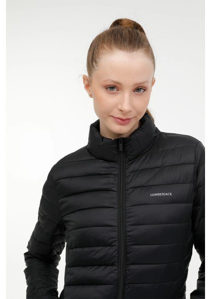 Kapitoneli Slim Fit Dik Yaka Şişme Mont Bayan Mont 1SN28 4pr modelleri