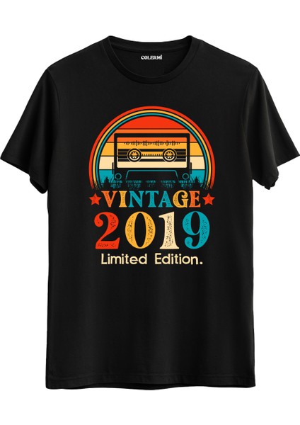 Retro 2019 Mixtape Limited Edition Regular Tişört Doğum Günü Hediyesi Baskılı Vintage Tasarım Hediye Regular Tişört