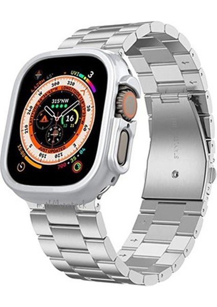 Apple Watch Ultra 49 mm Uyumlu Kasa Korumalı Kordon