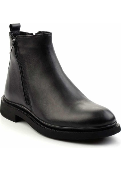 Siyah Antik Deri Erkek Bot & Bootie E02395414041 modelleri