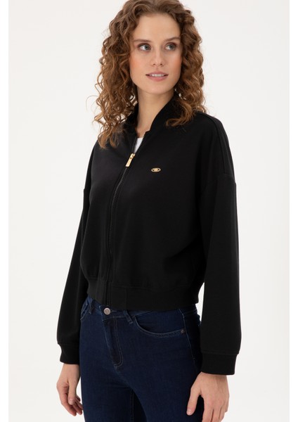 Kadın Siyah Sweatshirt 50299000-VR046