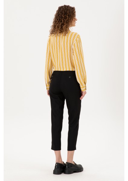 Kadın Siyah Pantolon (Kanvas-Chino) 50298545-Vr046