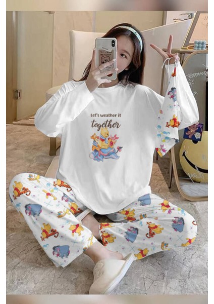 Bahd Winnie The Pooh 2 Süpersoft Kadın Pijama Takımı 2980