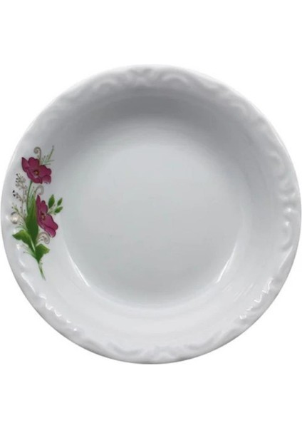 Porland Lal 6 Lı Çukur Tabak 20CM (194520)