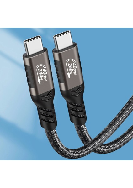 QG01 Type-C To Type-C Usb4 Pd Data Şarj Kablosu 240W 40GBPS 8K@60Hz 0.5 Metre