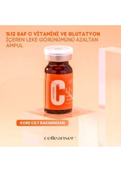 %12 Saf C Vitaminli Leke Karşıtı ve Aydınlatıcı Peptitli Serum