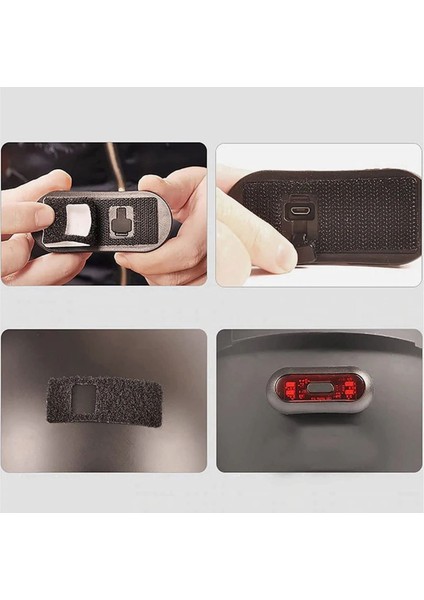 Kask Arkası Led Gece Sürüşü Için LED Motosiklet ve Bisiklet Kaskı Fren Lambası indirimleri