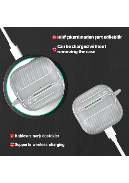 4. Nesil Uyumlu Karbon Fiber Hybrid Polymer Technology Premium Kulaklık Kılıfı