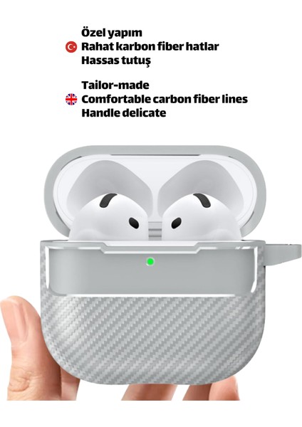 4. Nesil Uyumlu Karbon Fiber Hybrid Polymer Technology Premium Kulaklık Kılıfı