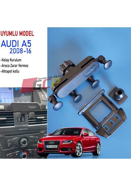 Audı A5 Telefon Tutucu - A5 Özel Aparatlı Telefon Tutucu