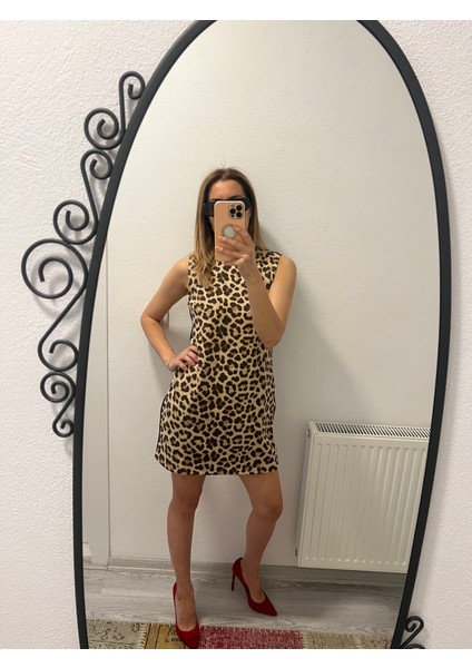 Miyu Leopar Nubuk Elbise modelleri