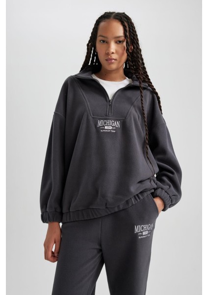Kadın Sweat Shirt Y2649AZ Antracıte