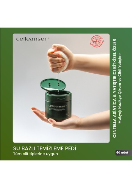 Centella Asiatica içeren %100 Pamuktan yapılmış Nemlendirici Temizleme Pedi Therapy Oil Pad