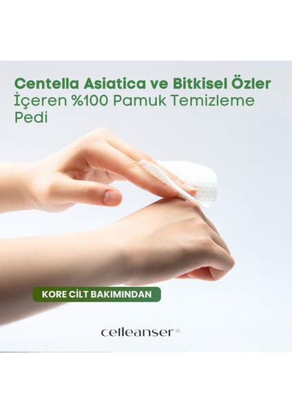 Centella Asiatica içeren %100 Pamuktan yapılmış Nemlendirici Temizleme Pedi Therapy Oil Pad