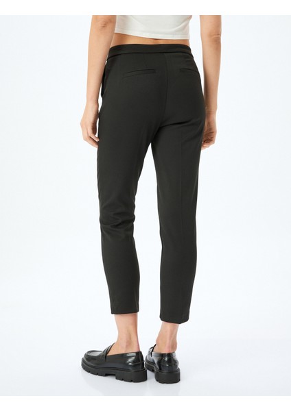 Cepli Yüksek Bel Cigarette Kumaş Pantolon fırsatları