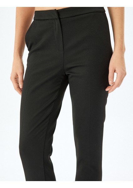 Cepli Yüksek Bel Cigarette Kumaş Pantolon indirimleri