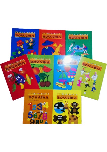 Eğlenceli Eğitici Boyama Seti 9 Kitap