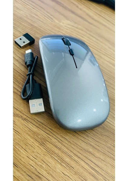 Slim Sessiz ŞARJ EDİLEBİLİR MOUSE Kendinden Pilli Bataryalı Laptop Uyumlu Kablosuz Wıreless Optik Fare Mouse Maus 2.4g USB şarzlı pilli