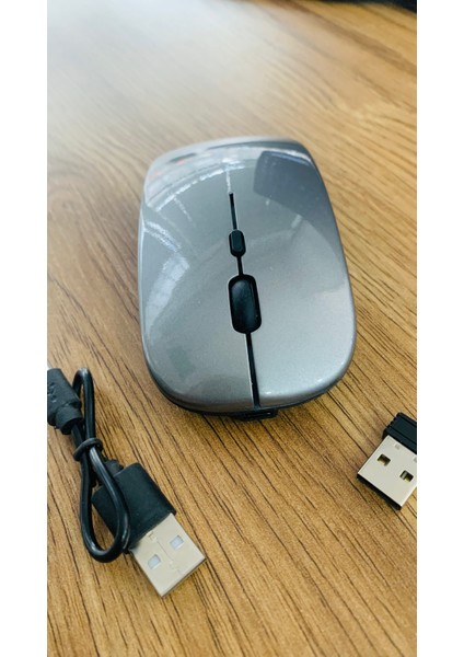 Slim Sessiz ŞARJ EDİLEBİLİR MOUSE Kendinden Pilli Bataryalı Laptop Uyumlu Kablosuz Wıreless Optik Fare Mouse Maus 2.4g USB şarzlı pilli