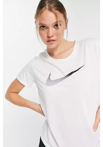 Dri Fit Tee Training Running Tee Sırt Hava Panelli Koşu Spor Antrenman Tişörtü Beyaz