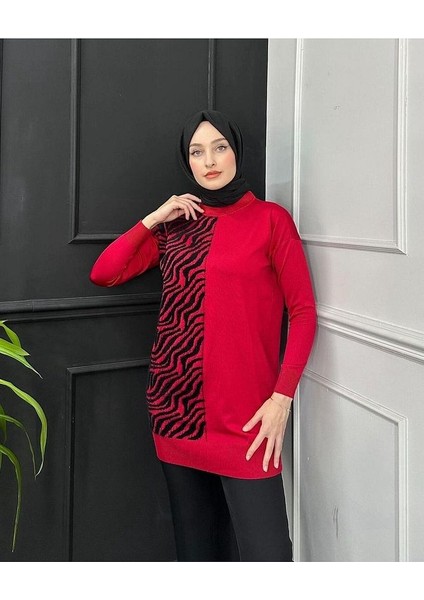 Zebra Desen Soğuk Merserize Tunik fiyatları