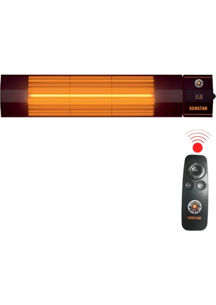 Halojen Soba Infrared Isıtıcı Kumandalı 1800W