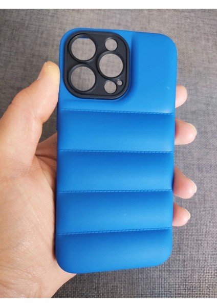 iPhone 13 Pro Uyumlu Puffer Case Kamera Korumalı Puf Kılıf