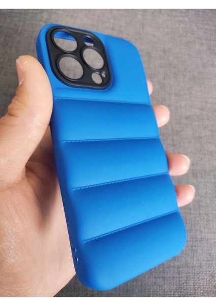 iPhone 13 Pro Uyumlu Puffer Case Kamera Korumalı Puf Kılıf