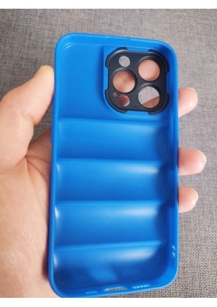 iPhone 13 Pro Uyumlu Puffer Case Kamera Korumalı Puf Kılıf