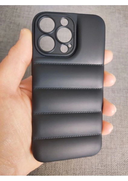 iPhone 13 Pro Uyumlu Puffer Case Kamera Korumalı Puf Kılıf