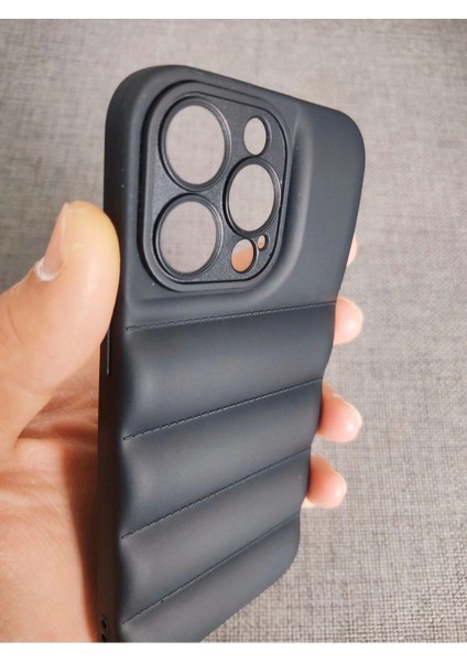 iPhone 13 Pro Uyumlu Puffer Case Kamera Korumalı Puf Kılıf