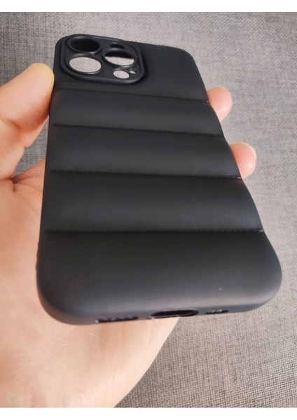 iPhone 13 Pro Uyumlu Puffer Case Kamera Korumalı Puf Kılıf