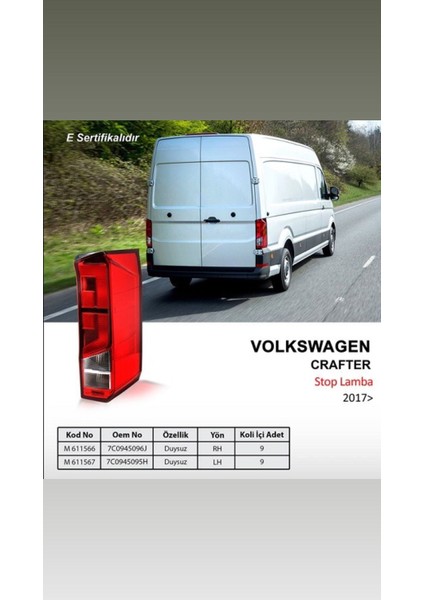 Volkswagen Crafter Sol Stop Duysuz 2017 Sonrası