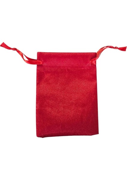 Saten & Parlak Kese Kırmızı 10 Adet 9X12 cm Takı, Altın Kesesi (Ipli & Büzgülü) modelleri