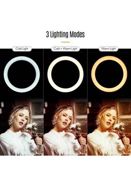 14 Inç Esnek Masaüstü Sıkıştırmalı Tiktoker Ring Light LED Selfie Yayın Işığı