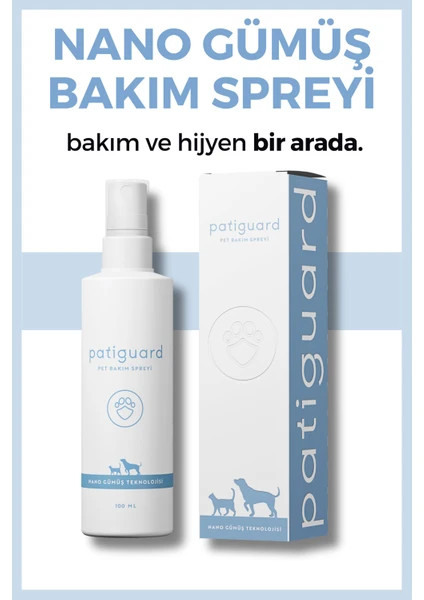 Pet Bakım Spreyi Nano Gümüş Evcil Hayvan Kedi Köpek Hijyen Temizlik Koku Giderici 100ml