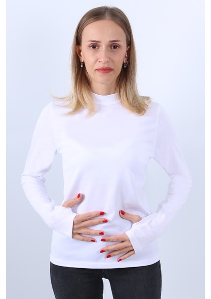 Kadın Uzun Kollu Boğazlı Parmak Detaylı Body modelleri